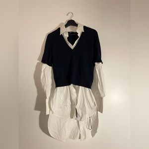 Alexander McQueen Cashmere Sweater detachable shirt | Size Medium